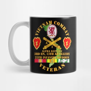 Vietnam Combat Veteran w A Btry - 3rd Bn 13th Artillery DUI - 25th ID SSI Mug